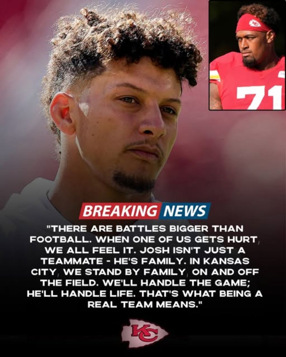 Patrick Mahomes quietly gave Josh Simmons hope during his toughest days — A meaningful gesture that left the class president and his friends speechless. YN